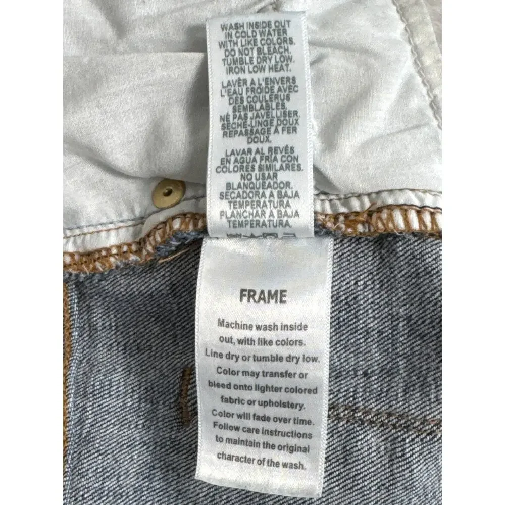 FRAME Le High Straight Jeans‎ in Broadway Medium Distressed Wash Size 28